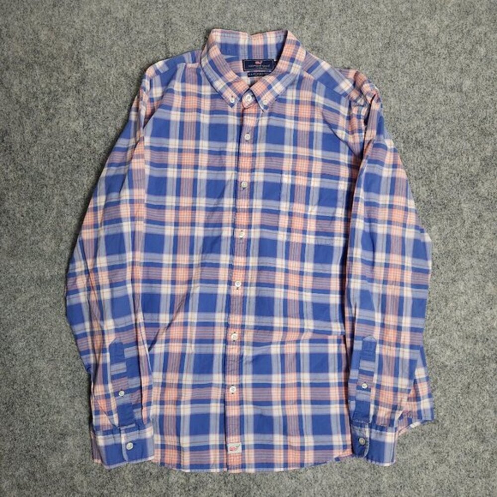 Vineyard Vines Shirt Men XL Slim Fit Murray Shirt Multicolor Scotch Plaid Button